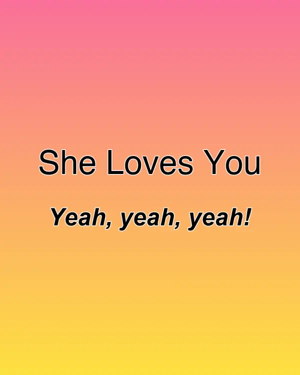 She Loves You - ranking option ranked #18