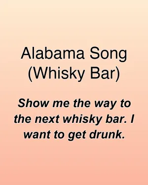 Alabama Song (Whisky Bar) — ranked #14