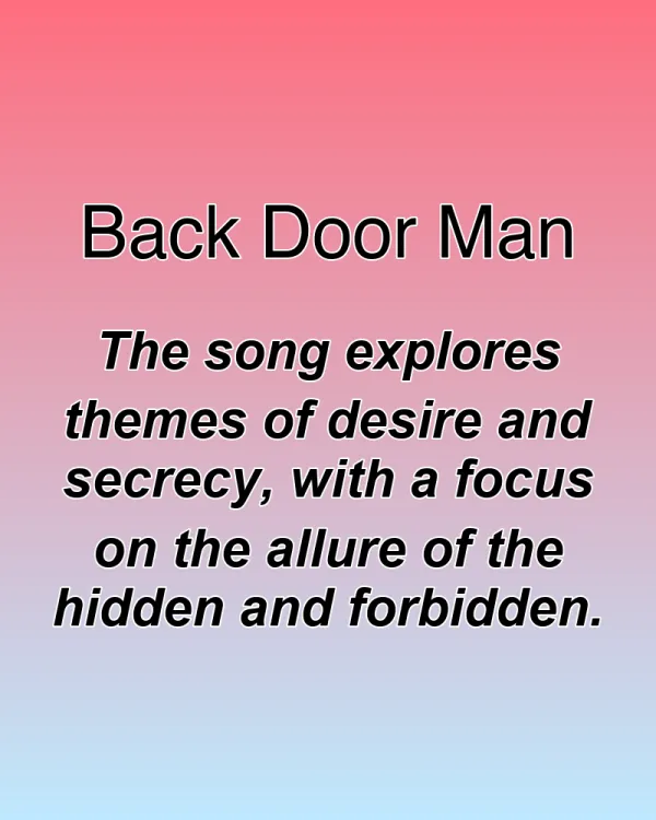 Back Door Man - ranking option ranked #15