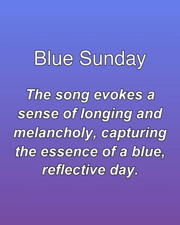Blue Sunday - ranking option ranked #30
