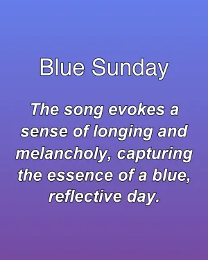 Blue Sunday — ranked #30