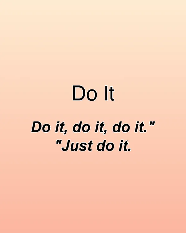 Do It - ranking option ranked #26