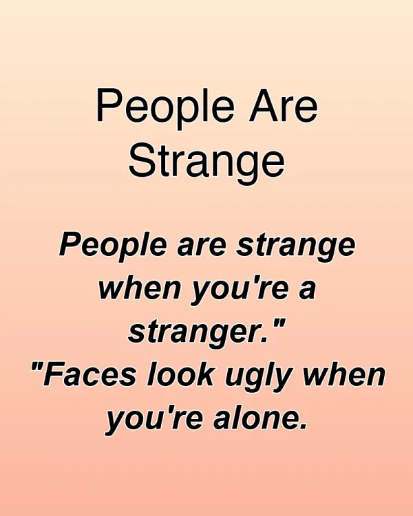 People Are Strange - ranking option ranked #5