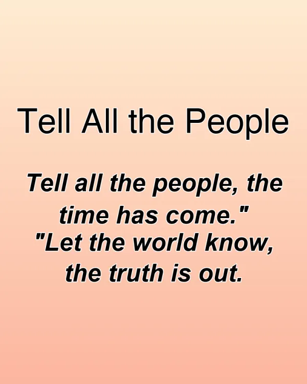 Tell All the People - ranking option ranked #23