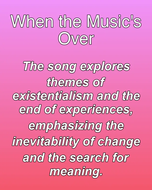 When the Music's Over - ranking option ranked #17