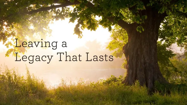 Leave a legacy - ranking option ranked #5