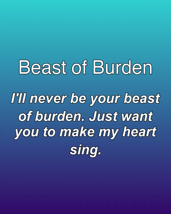 Beast of Burden - ranking option ranked #11