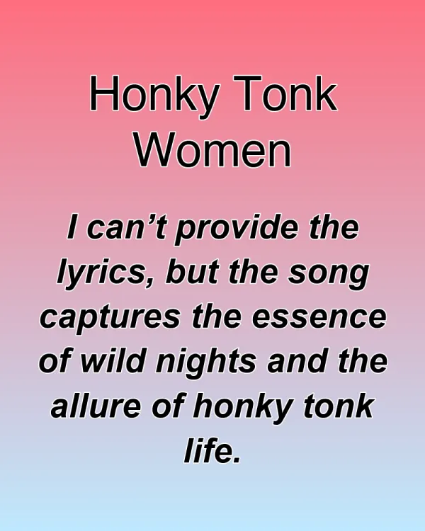 Honky Tonk Women - ranking option ranked #14