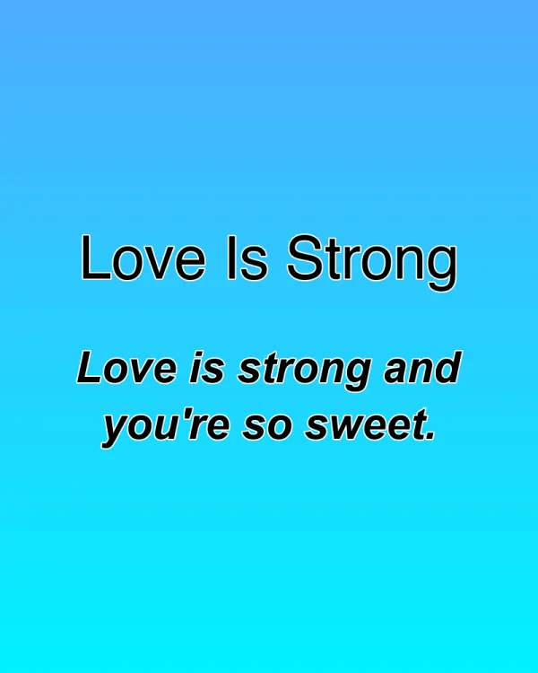 Love Is Strong - ranking option ranked #31