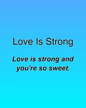 Love Is Strong — ranked #31