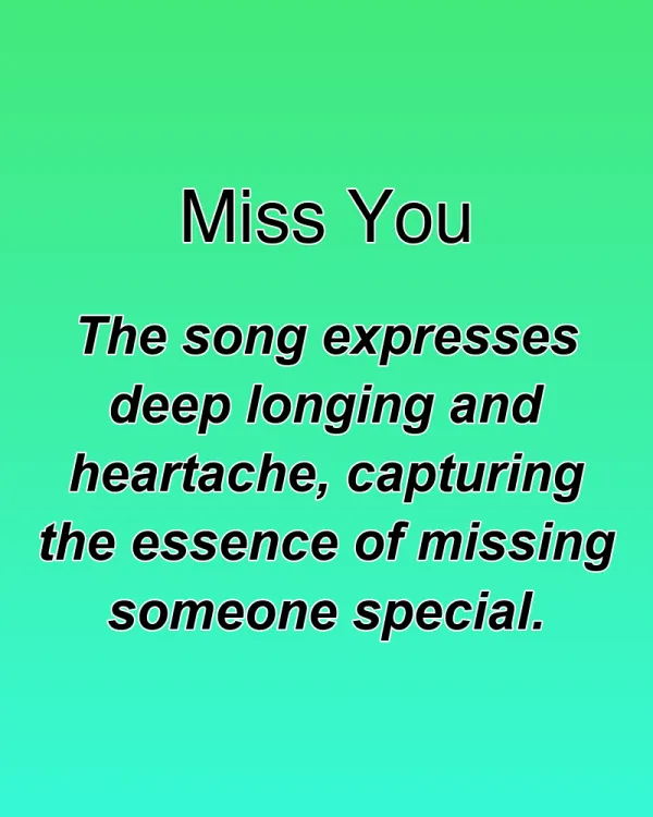 Miss You - ranking option ranked #10