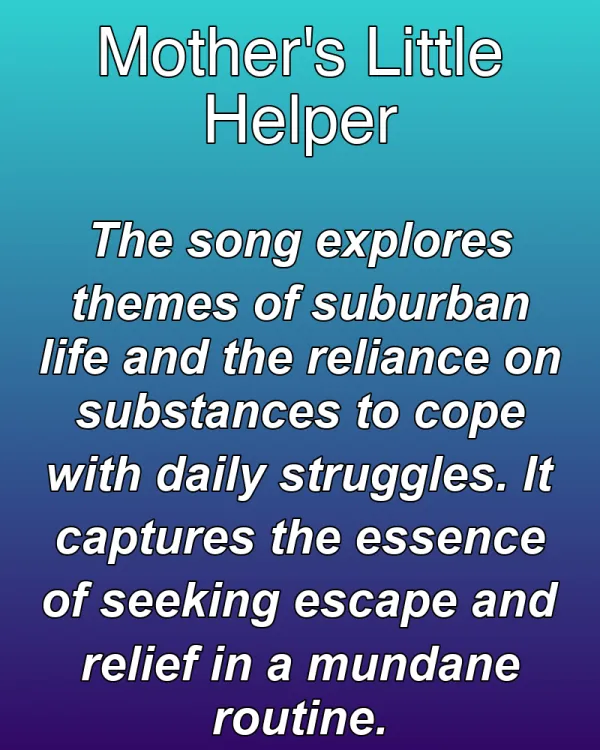 Mother's Little Helper - ranking option ranked #22