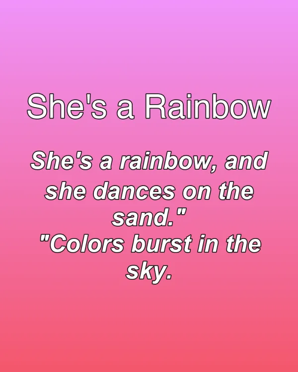 She's a Rainbow - ranking option ranked #24
