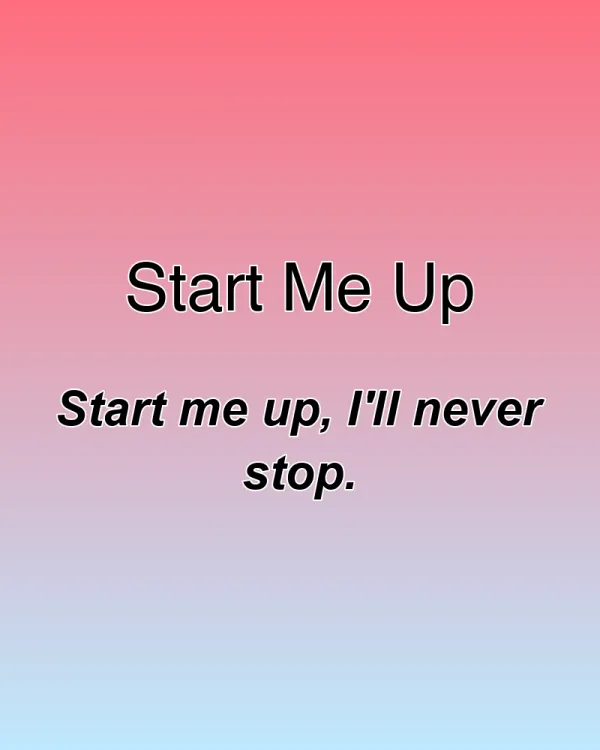 Start Me Up - ranking option ranked #12