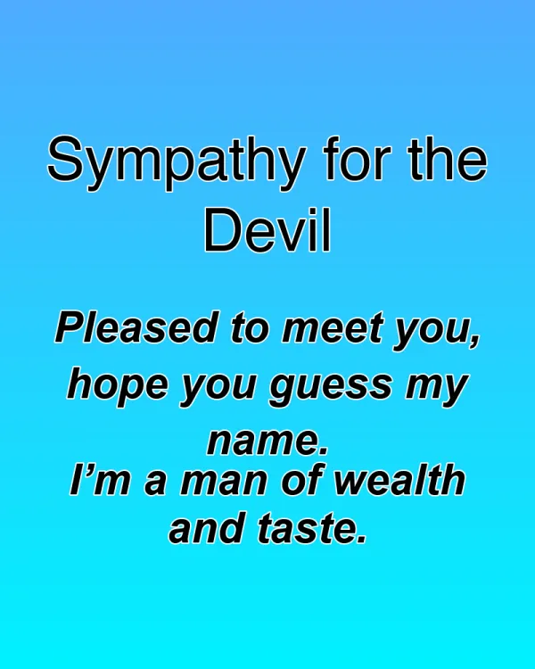 Sympathy for the Devil - ranking option ranked #3