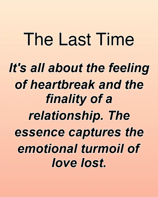 The Last Time - ranking option ranked #20