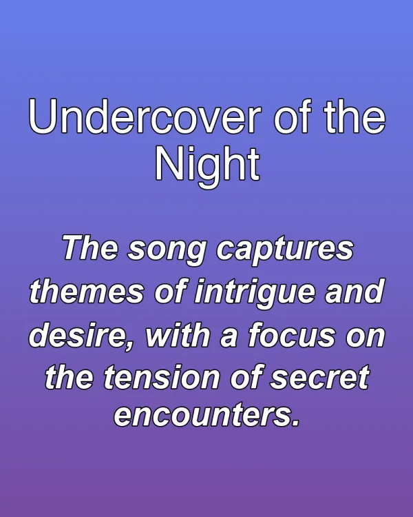 Undercover of the Night - ranking option ranked #28