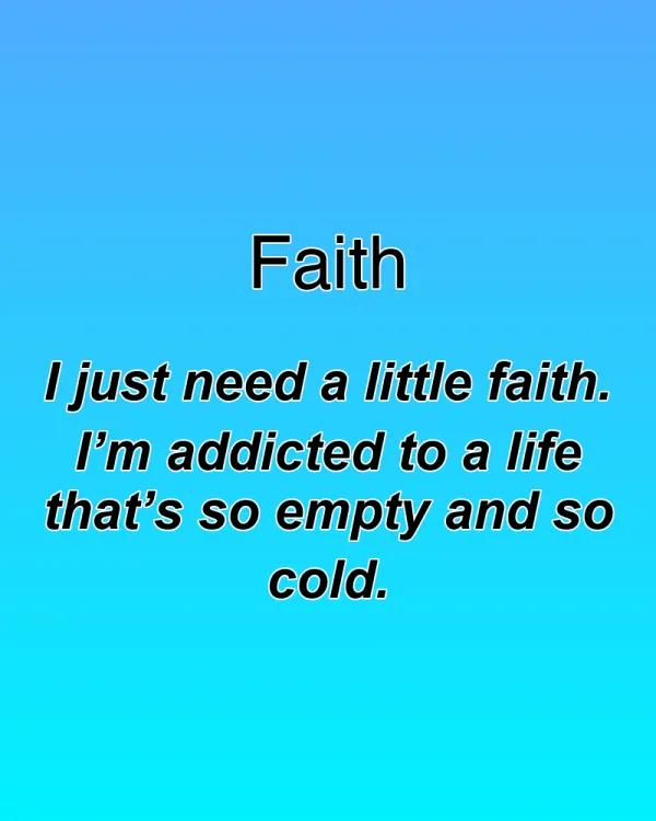 Faith - ranking option ranked #27