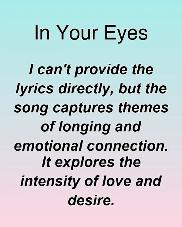 In Your Eyes - ranking option ranked #20