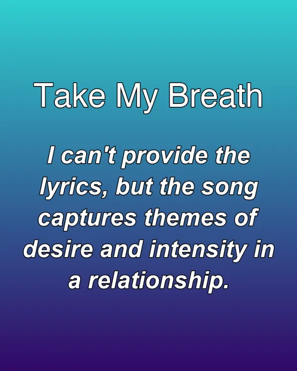 Take My Breath - ranking option ranked #6