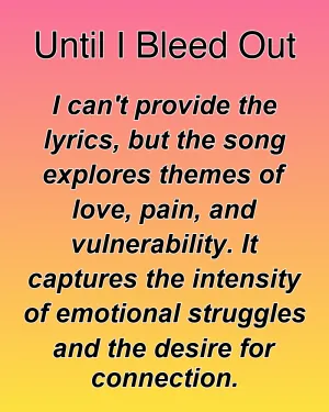 Until I Bleed Out — ranked #28