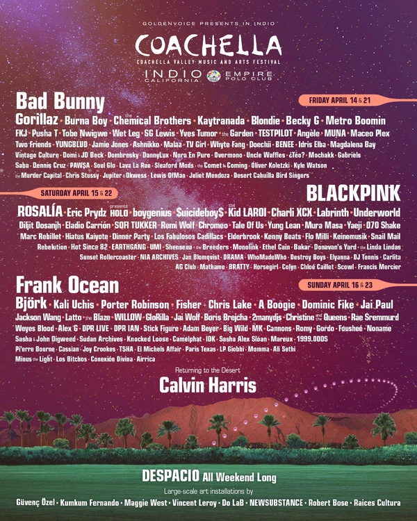 Coachella - ranking option ranked #3