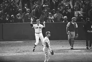 Carlton Fisk waves it fair — ranked #5