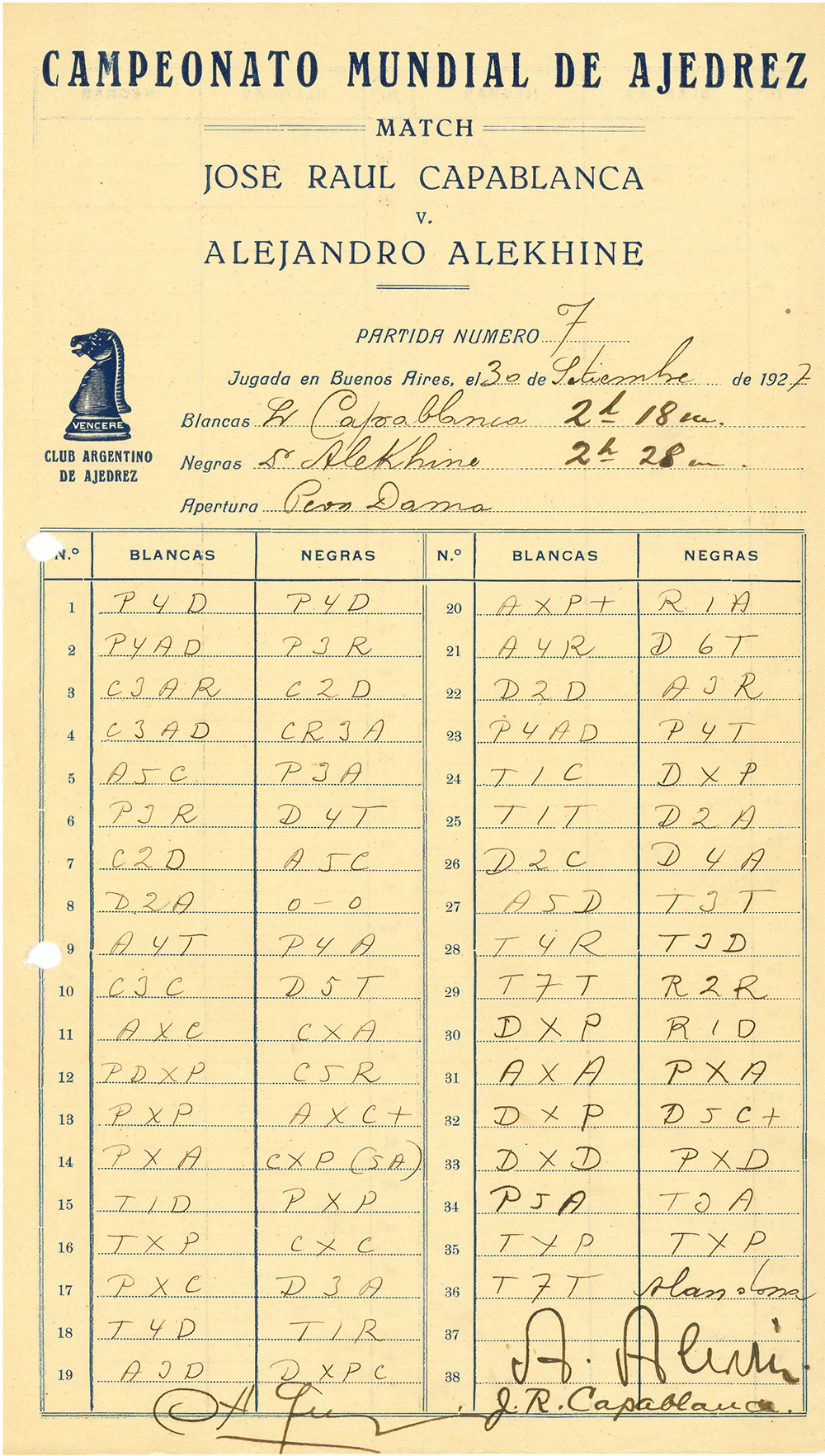 Alekhine vs Capablanca, 1927 — ranked #12