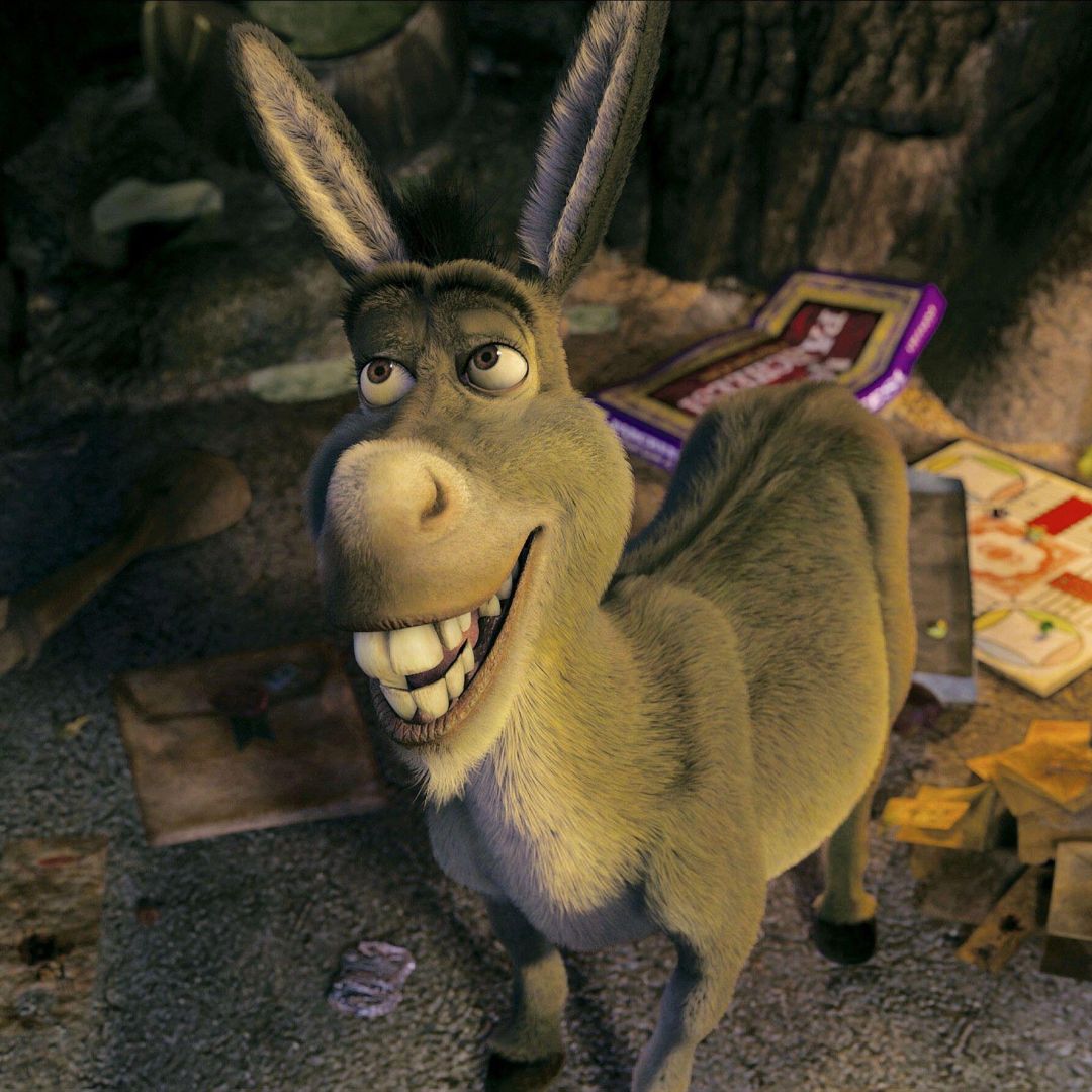 Eddie Murphy as Donkey — ranked #7