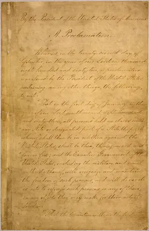 The Emancipation Proclamation — ranked #10