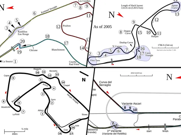 The 17 Best Formula 1 Circuits of All Time
