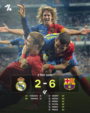 Real Madrid 2-6 Barcelona (2009) — ranked #2