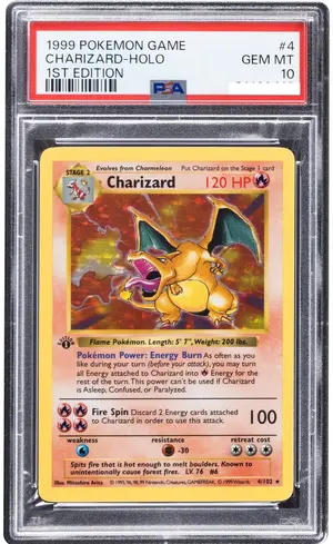 1st Edition Base Set Charizard — ranked #1