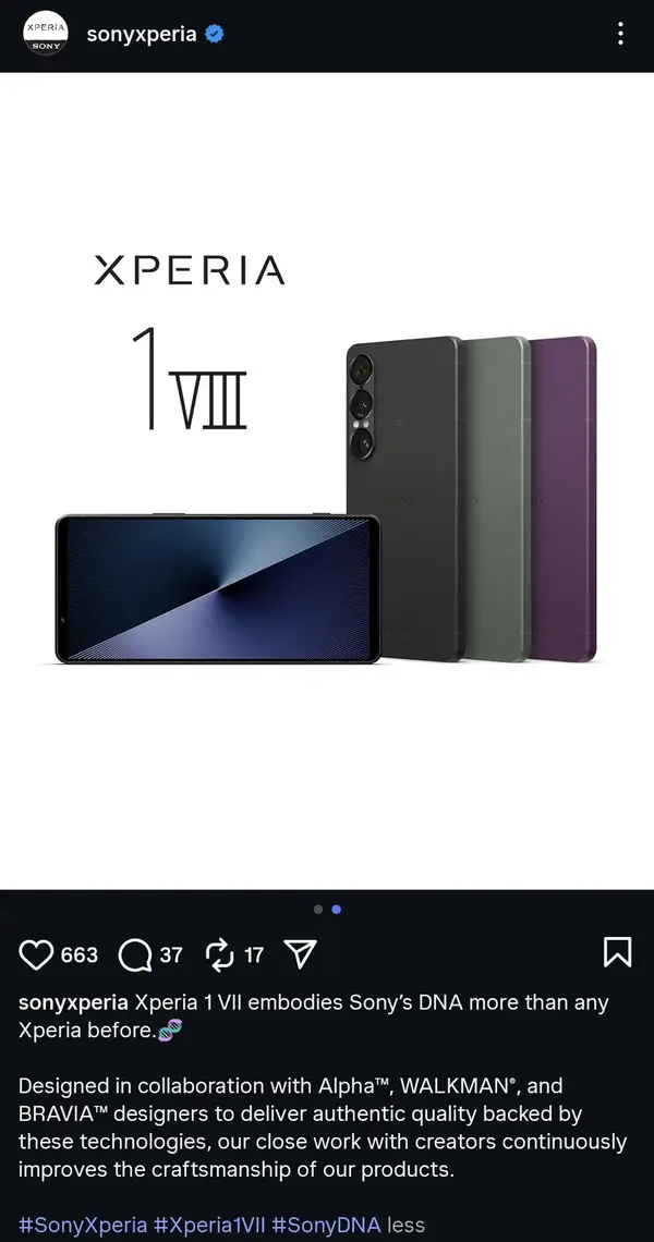 Sony Xperia 1 VIII - ranking option ranked #8