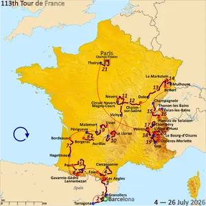 The Tour de France — ranked #9