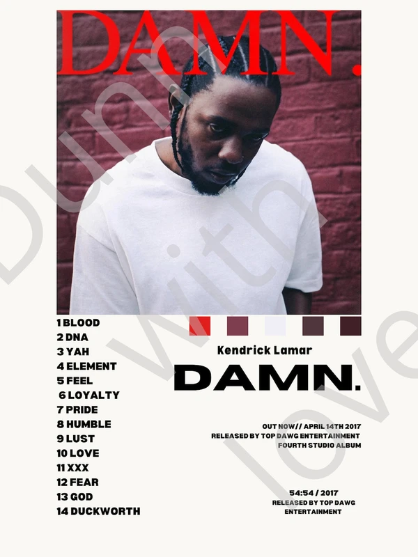 Kendrick Lamar – DAMN. - ranking option ranked #3