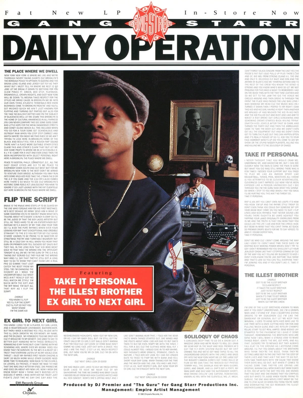 Gang Starr – Daily Operation - ranking option ranked #6