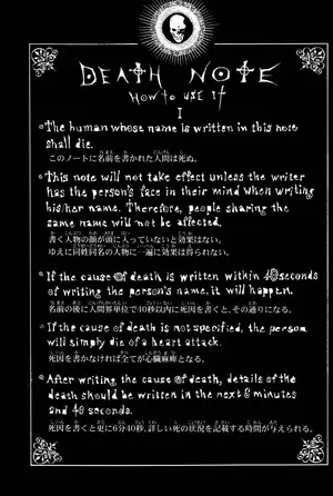 Death Note Rules — ranked #14