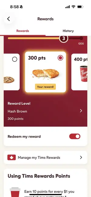 Tim Hortons Rewards — ranked #10
