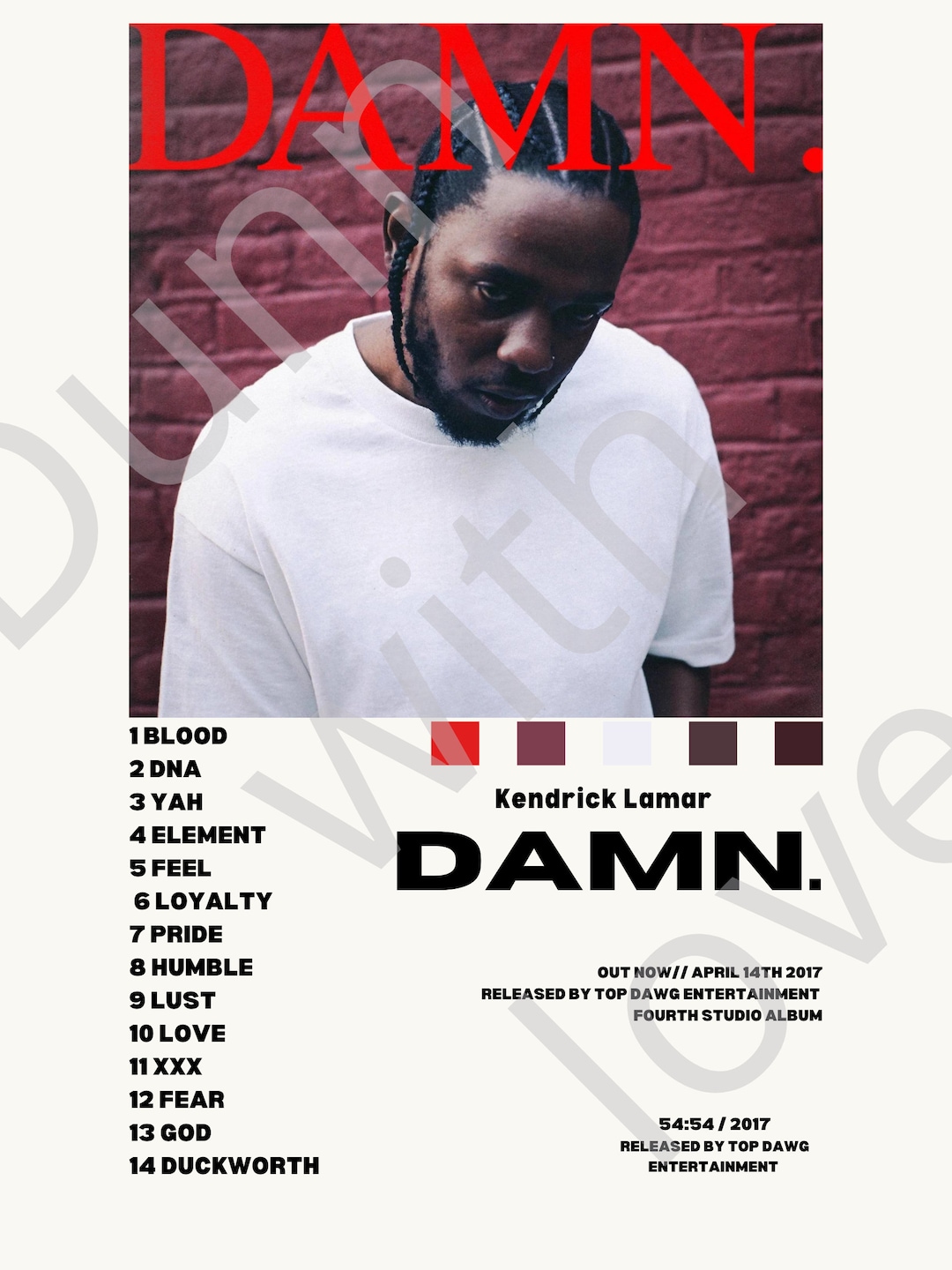 Kendrick Lamar – DAMN. - ranking option ranked #20