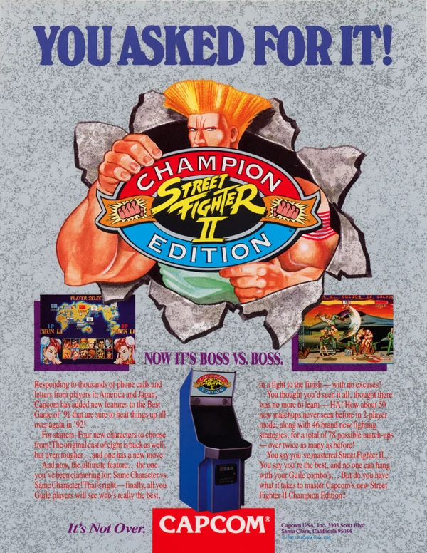Street Fighter II: Champion Edition - ranking option ranked #8