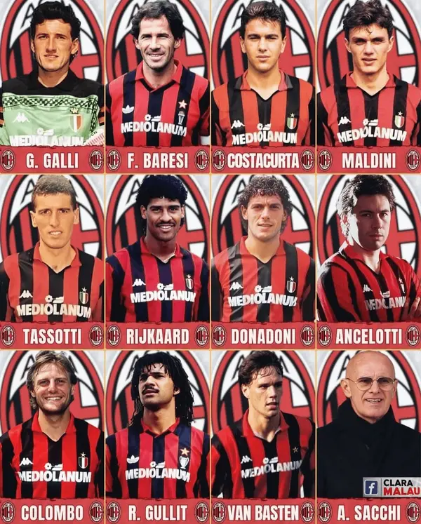 Sacchi's AC Milan - ranking option ranked #3