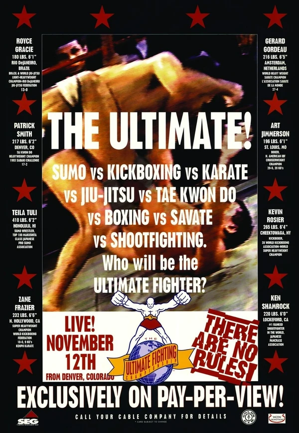 UFC 1 - ranking option ranked #1