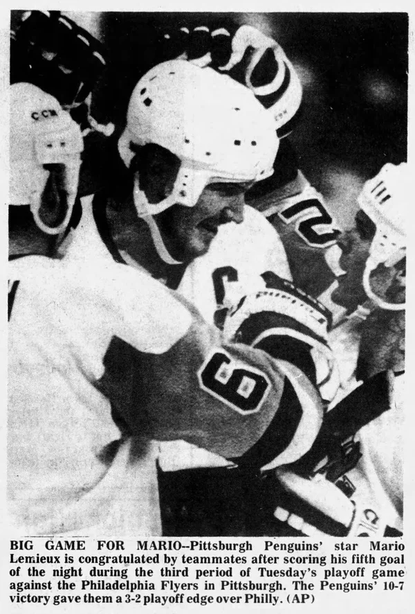 Mario Lemieux's Five Goals (1989) - ranking option ranked #3